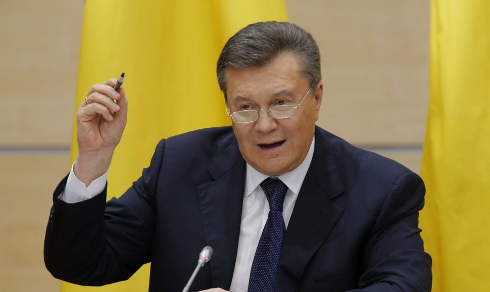 Viktoras Janukovyčius spaudos konferencijoje