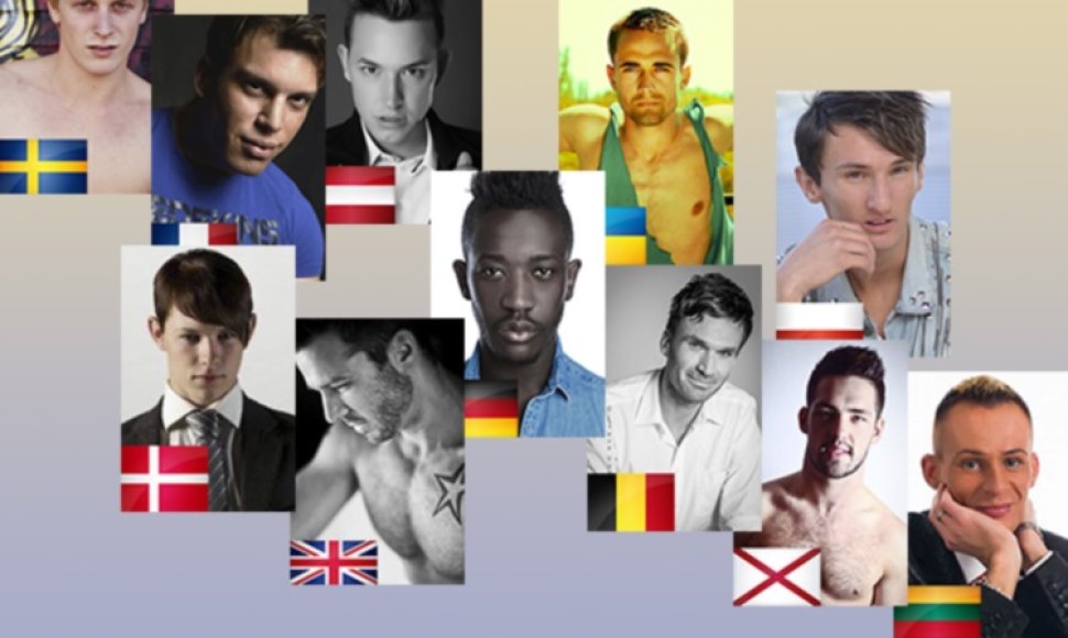 „Mr Gay Europe“ konkurse Lietuvai atstovausiantis Mindaugas Grudzinskas (dešinėje)