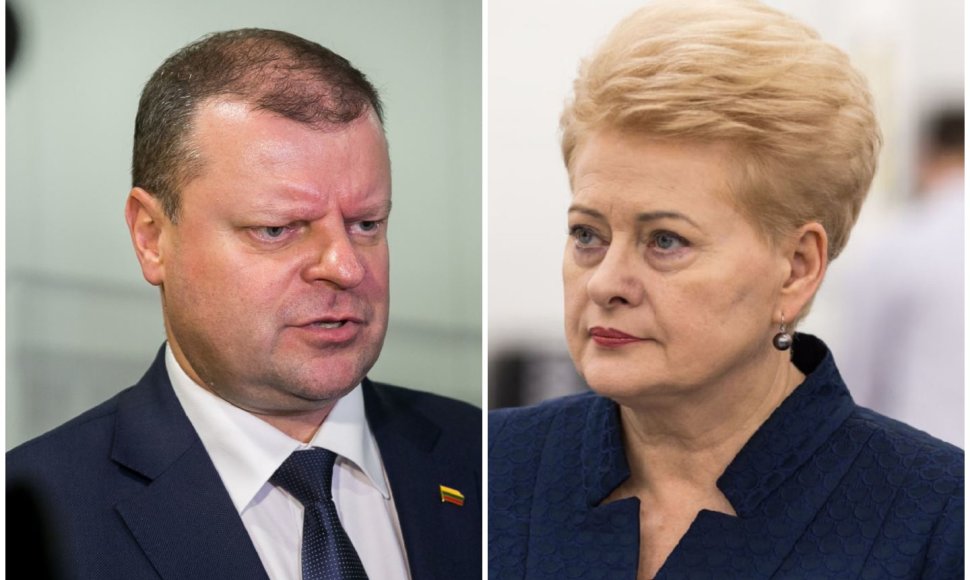 Saulius Skvernelis ir Dalia Grybauskaitė