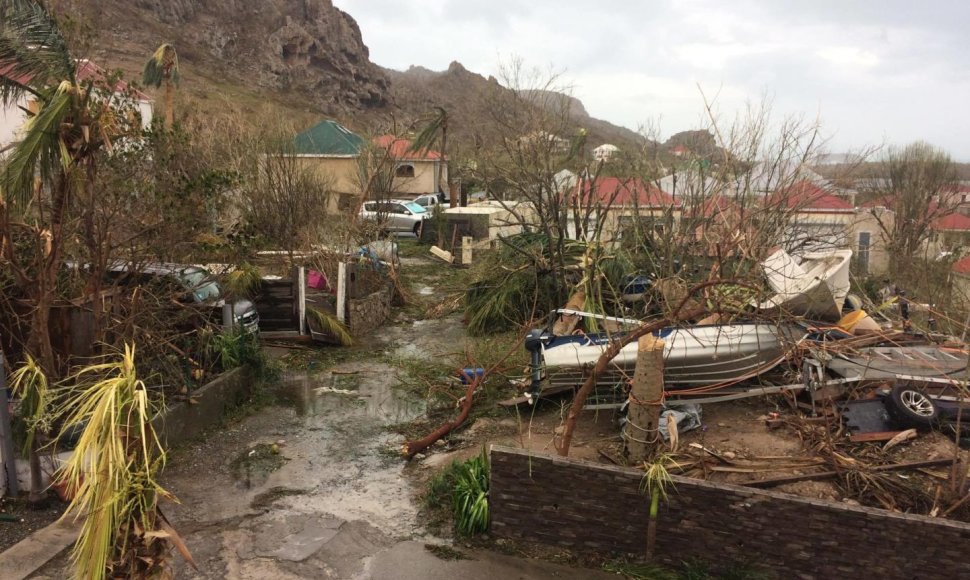 Uragano Irma nusiaubta Šv. Bartolomėjaus salos sostinė Gustavija