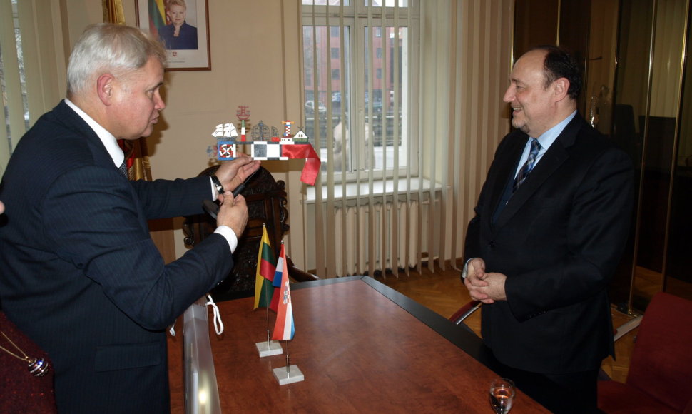 Kroatijos ambasadoriaus Lietuvoje vizitas Klaipėdos savivaldybėje