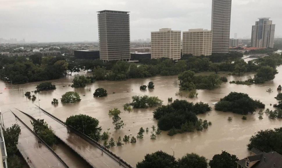 Teksasui smogusio uragano „Harvey“ padariniai