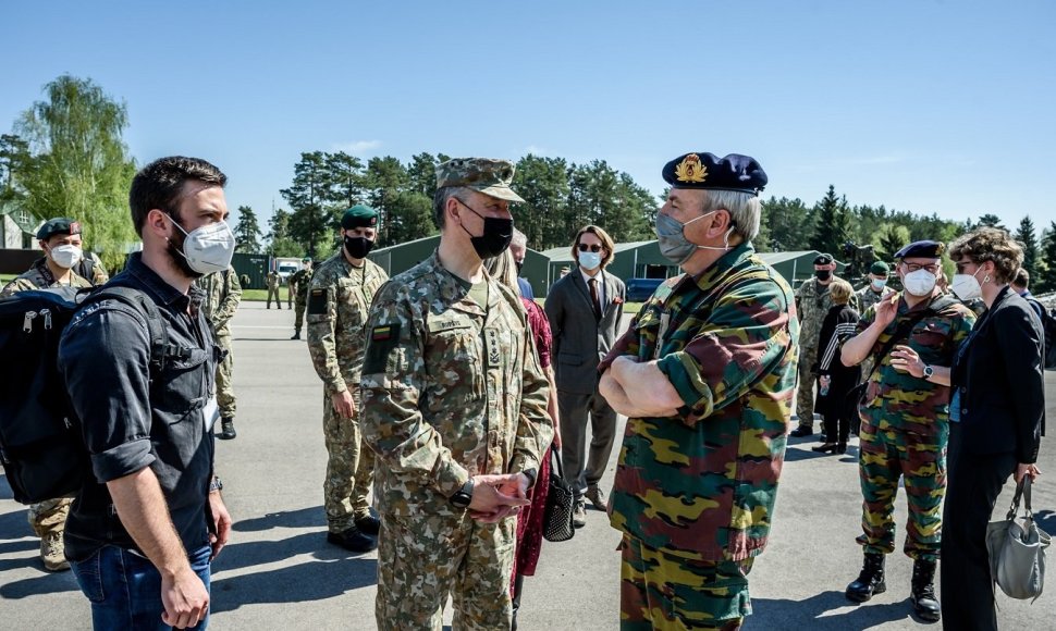 Rukloje susitiko Lietuvos ir Belgijos kariuomenių vadai