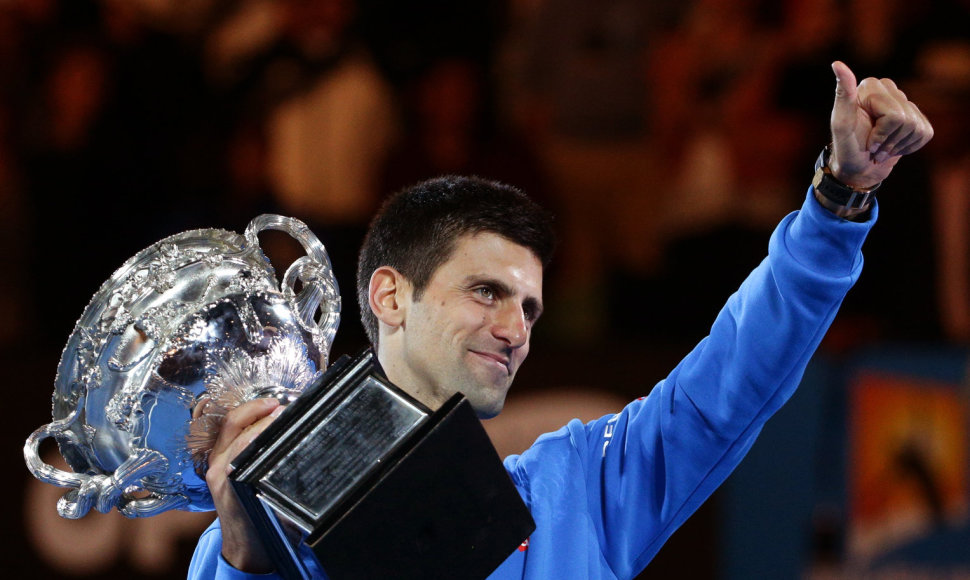 Novakas Džokovičius penktą kartą laimėjo „Australian Open“ turnyrą