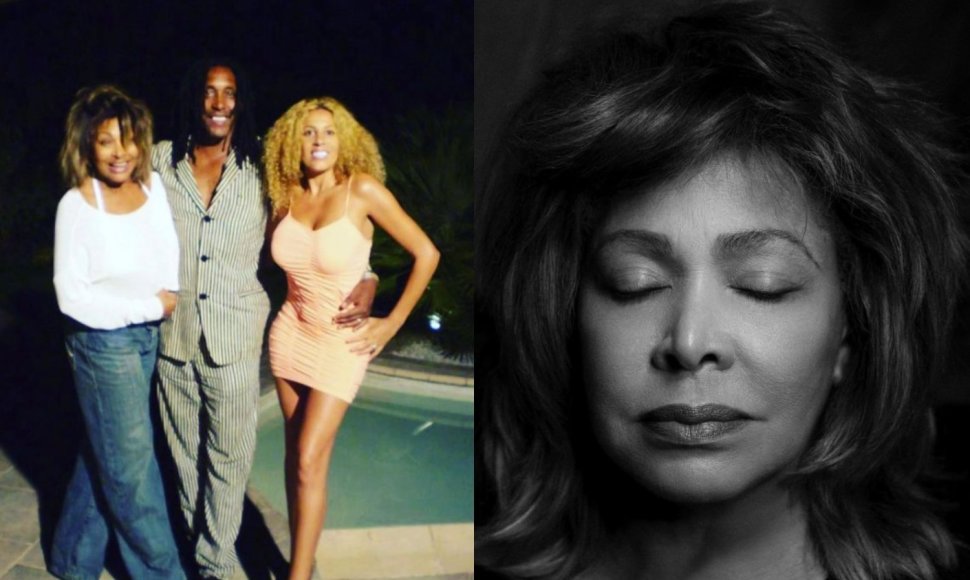 Tina Turner su sūnumi Ronnie ir marčia Afida