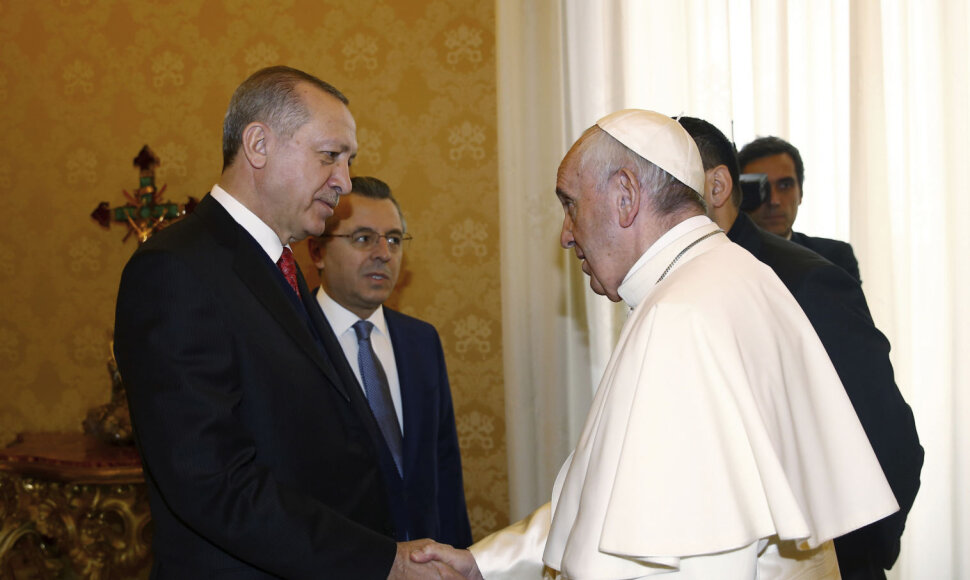 Recepas Tayyipas Erdoganas ir Popiežius Pranci&scaron;kus