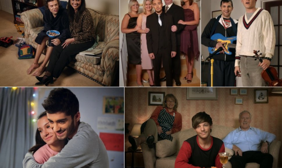 „One Direction“ vaikinai su savo šeimos nariais