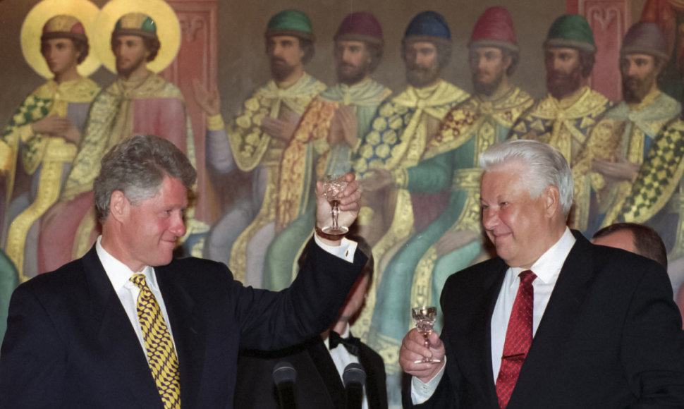 Billas Clintonas ir Borisas Jelcinas 1995 metais