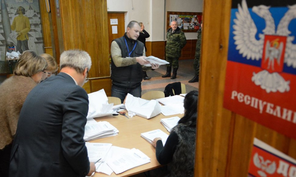 Rinkimai Donecke, Ukrainoje. 