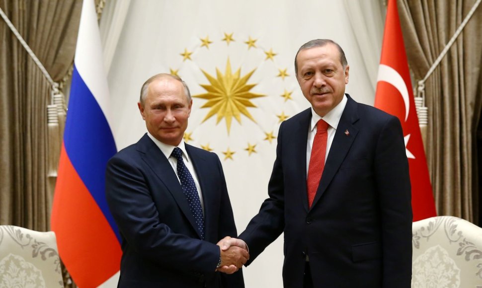 Rusijos prezidento Vladimiro Putino ir Turkijos lyderio Recepo Tayyipo Erdogano susitikimas