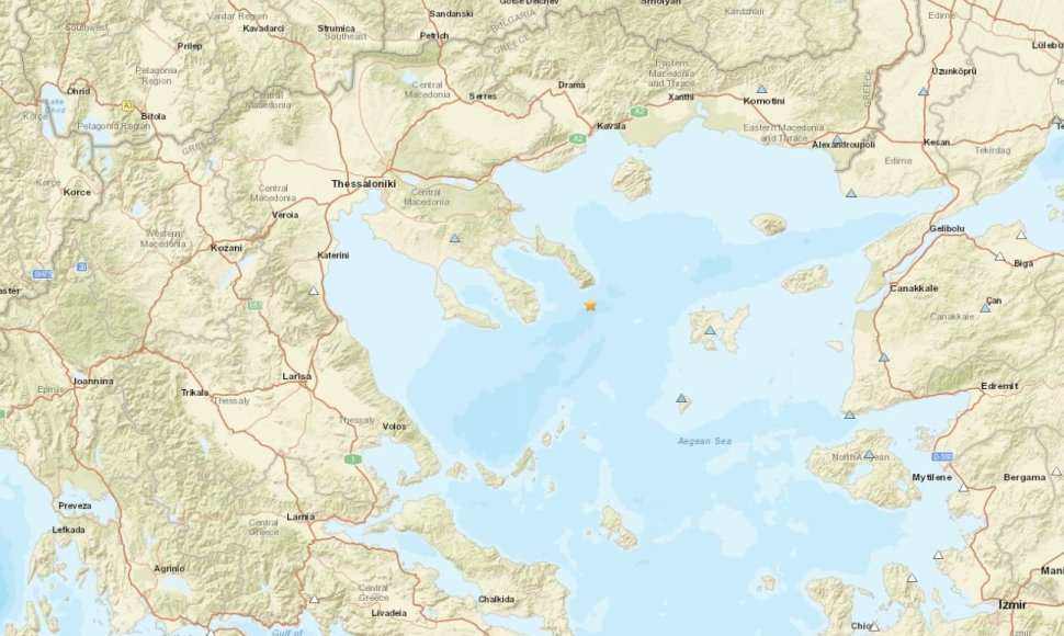 Žemės drebėjimas prie Graikijos krantų