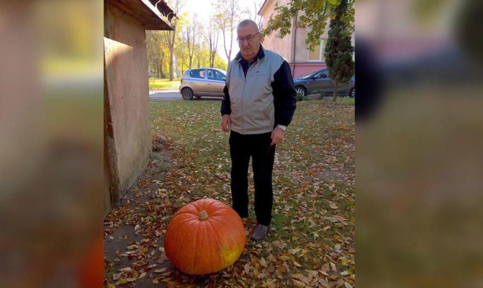 Šį kartą mums paskambinęs skaitytojas Mykolas pasakojo, kad jo dukros darže išaugo dar neregėto dydžio moliūgas