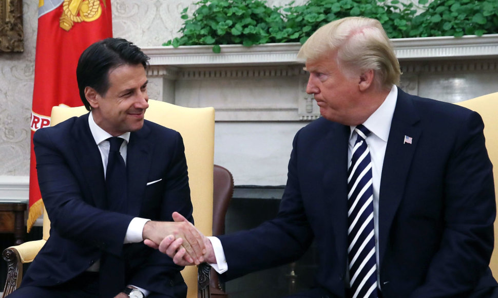 Italijos ministro pirmininko Giuseppe Conte ir D.Tumpo susitikimas