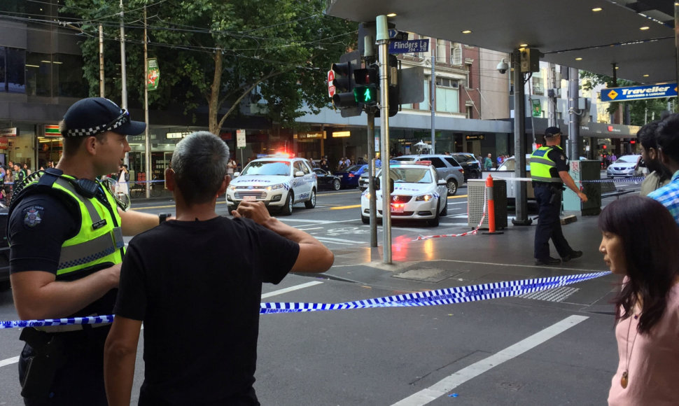 Australijos policija įvykio vietoje