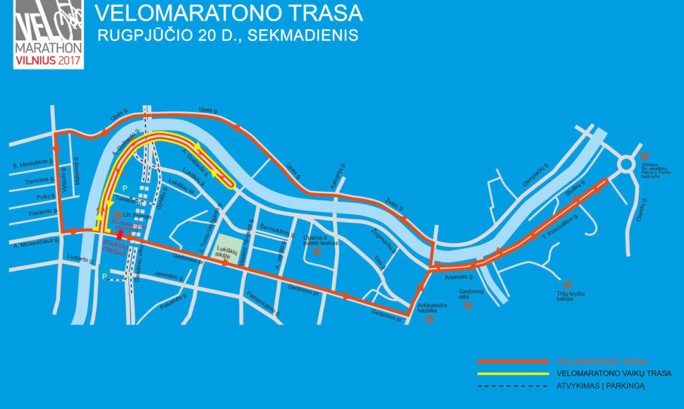 „Velomaratono“ trasa