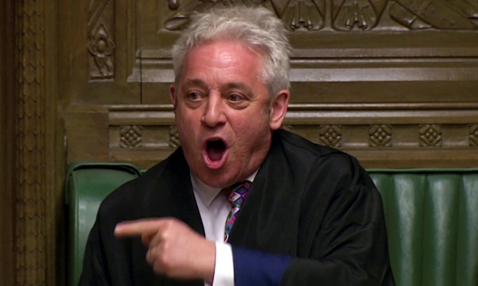 Bendruomenių Rūmų pirmininkas Johnas Bercow