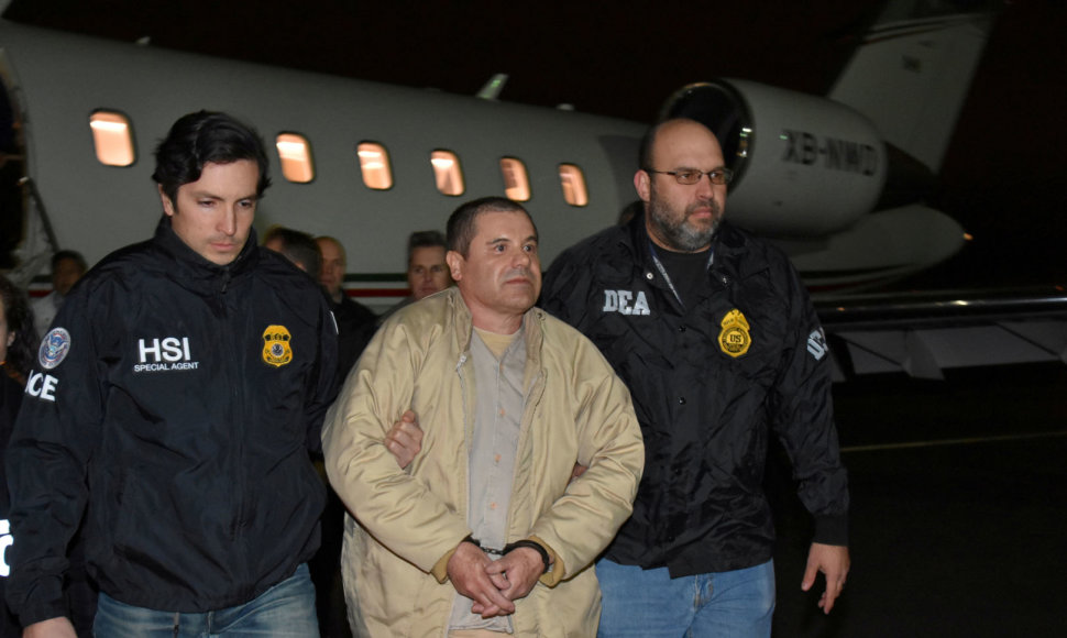 Į JAV atgabentas Joaquinas „El Chapo“ Guzmanas