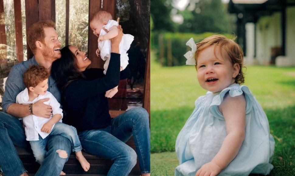 Princas Harry ir Meghan Markle su vaikais Archie ir Lilibet 