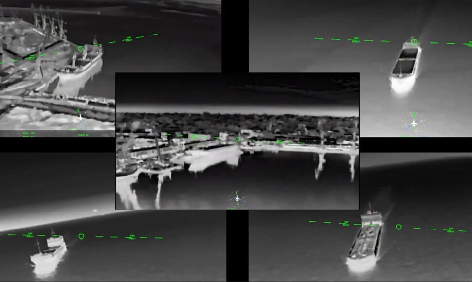 Ukrainos dronai smogė 5 Rusijos laivams