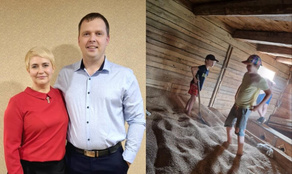 Ūkininkas Tadas Malinauskas su šeima