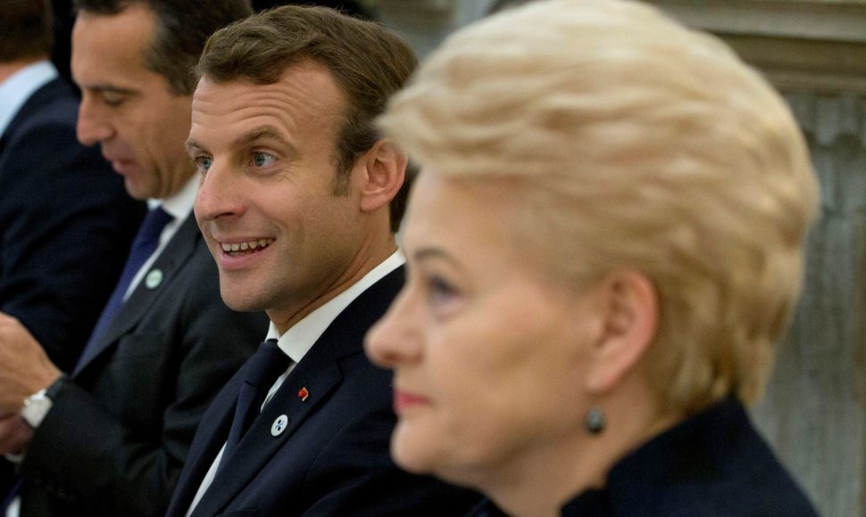 Emmanuelis Macronas ir Dalia Grybauskaitė