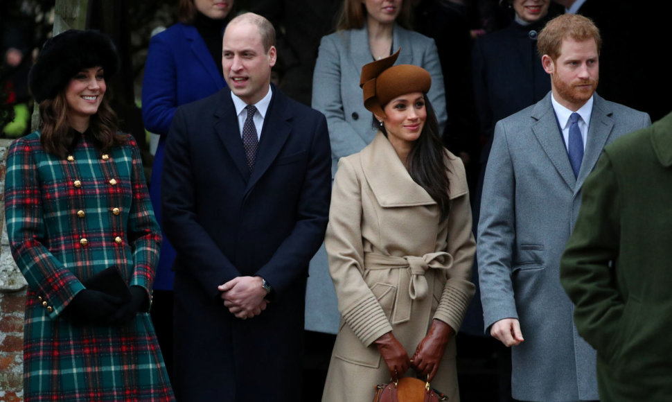 Kembridžo hercogienė Catherine, princas Williamas, Meghan Markle ir princas Harry