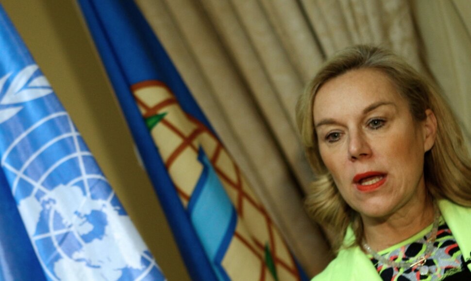 JT misijos sunaikinti Sirijos cheminius ginklus vadovė Sigrid Kaag