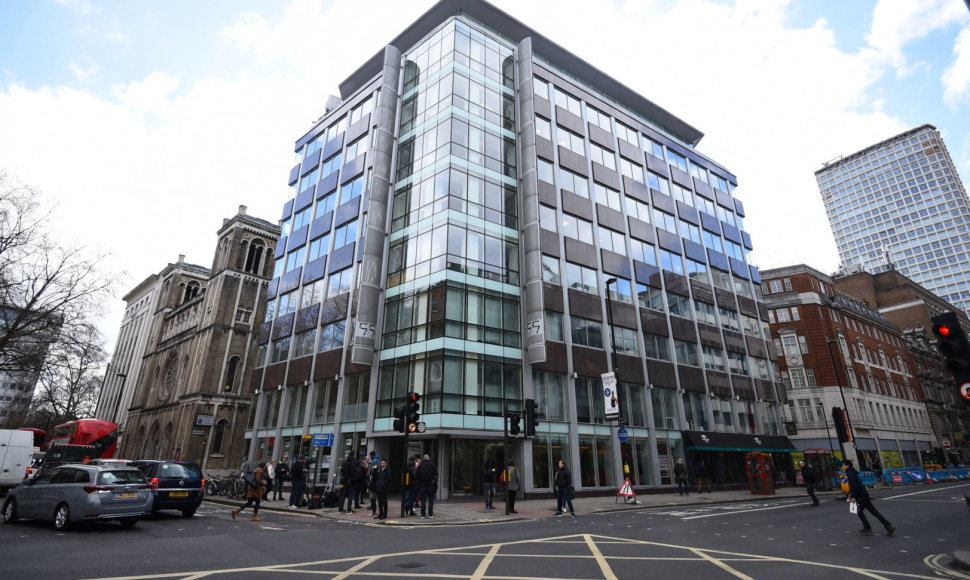 Įmonės „Cambridge Analytica“ biuras Londone