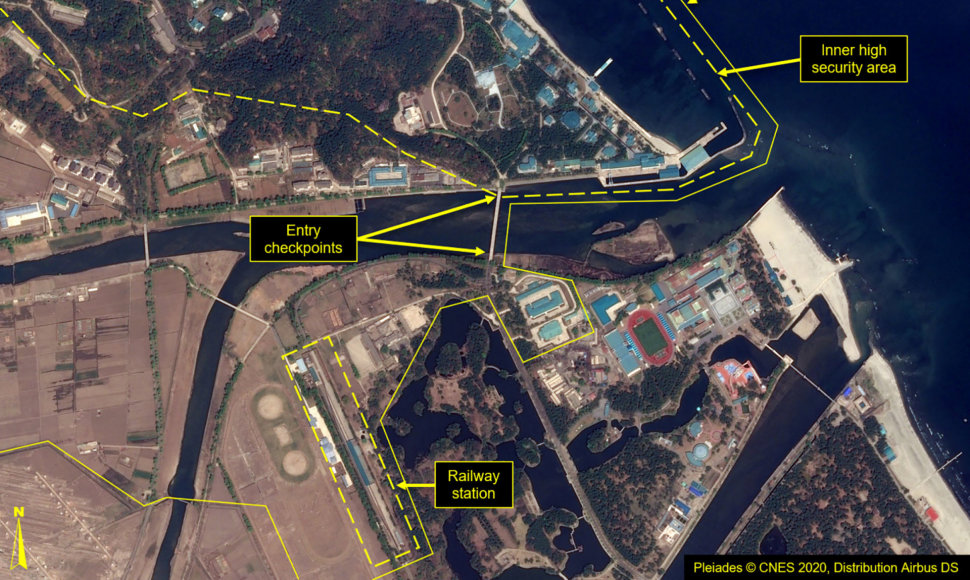 Palydovinėse nuotraukose pastebėtas Kim Jong Uno traukinys Vonsane