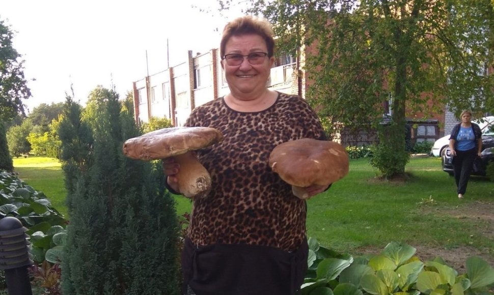 Aristavos kaimo gyventoja Elvyra Činikienė pelnytai visam kaimui gali pasigirti, kad rado tikrą grybų karalių – baravykas svėrė net 1,651 kg. 