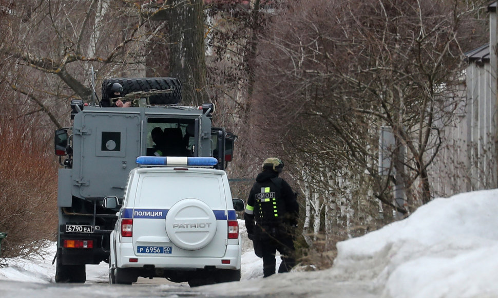 Pamaskvio policija įvykio vietoje