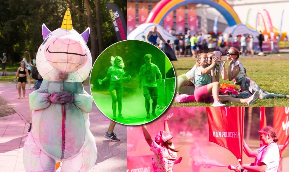 Vilniaus Vingio parke vyko 10-asis „The Color Run“ bėgimas