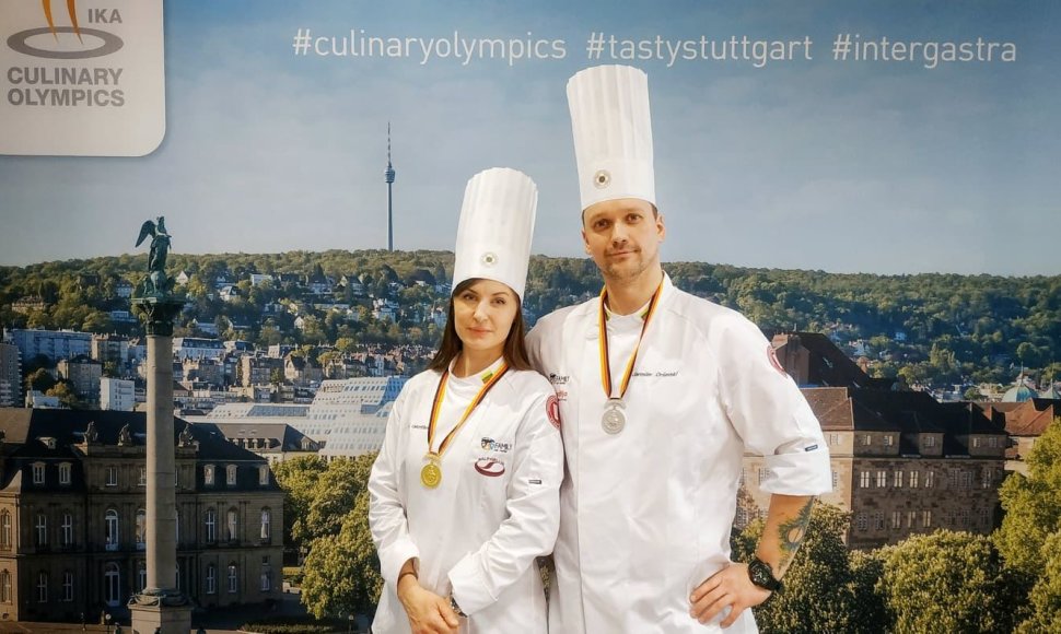 Dovilė Valentienė ir Jaroslav Orševski tapo kulinarijos olimpiados medalininkais