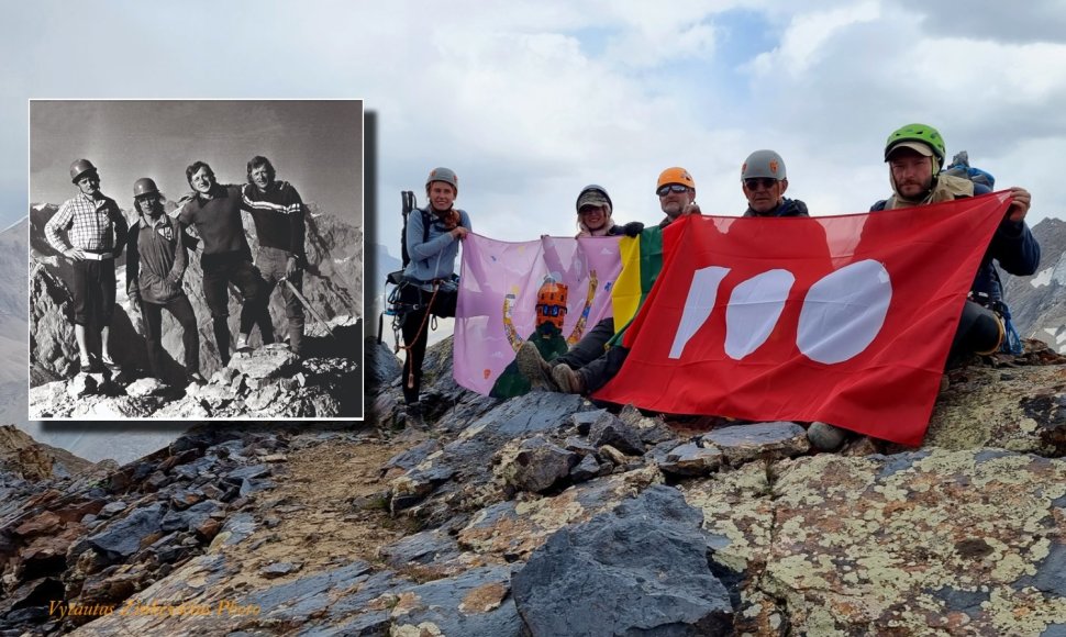 Lietuvos alpinistų senjorų klubo nariai įkopė į Vilniaus viršukalnę Tadžikistane