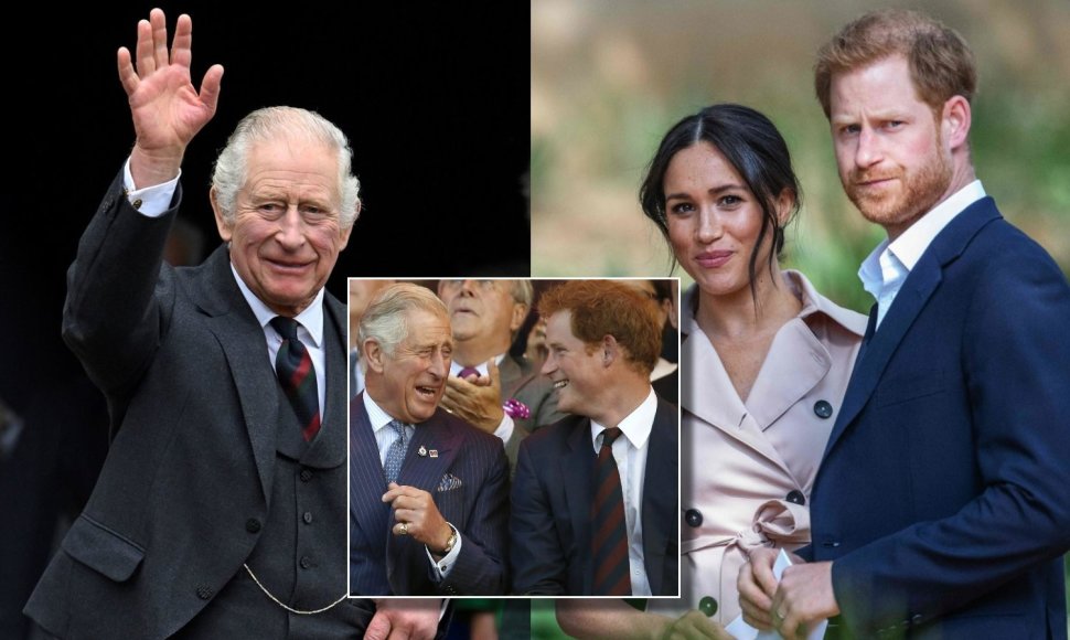 Charlesas III, princas Harry ir Meghan Markle