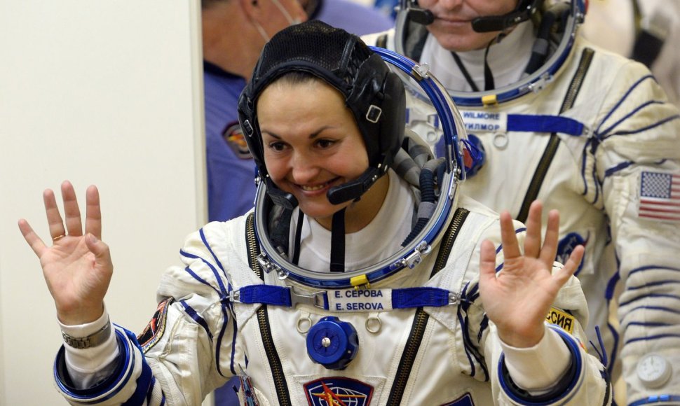 Rusijos astronautė Jelena Serova vyksta į TKS