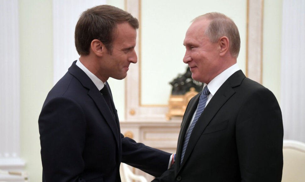 V.Putino ir E.Macrono susitikimas Maskvoje