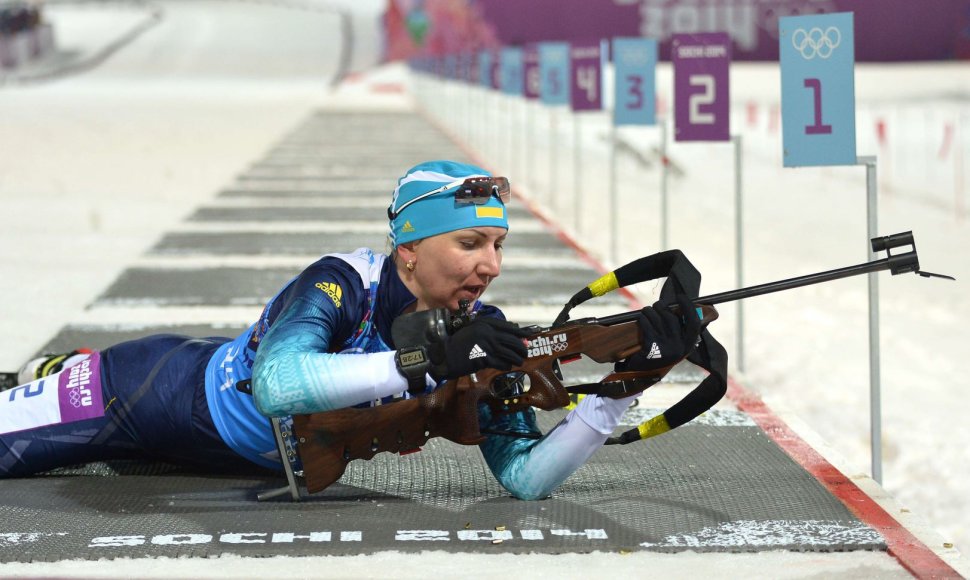  Sočio olimpinių žaidynių čempionė biatlonininkė Olena Pidhrushna