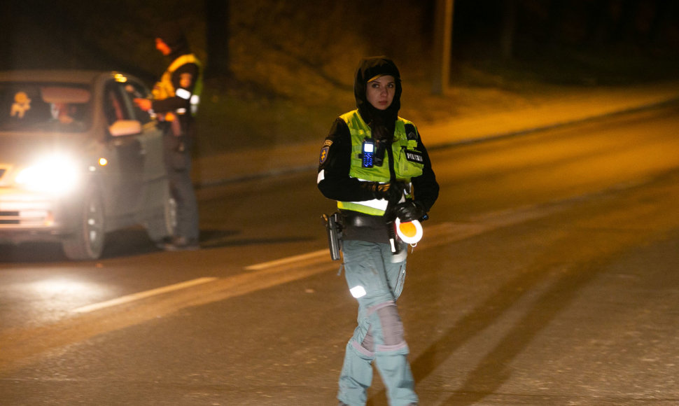 Naktinis kelių policijos reidas Vilniuje