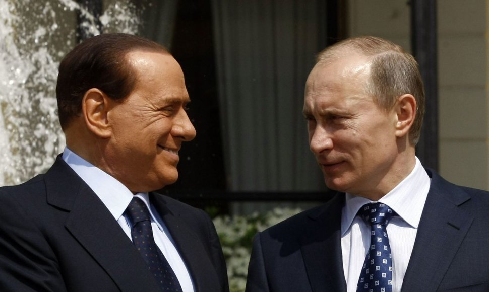 Silvio Berlusconi ir Vladimiras Putinas