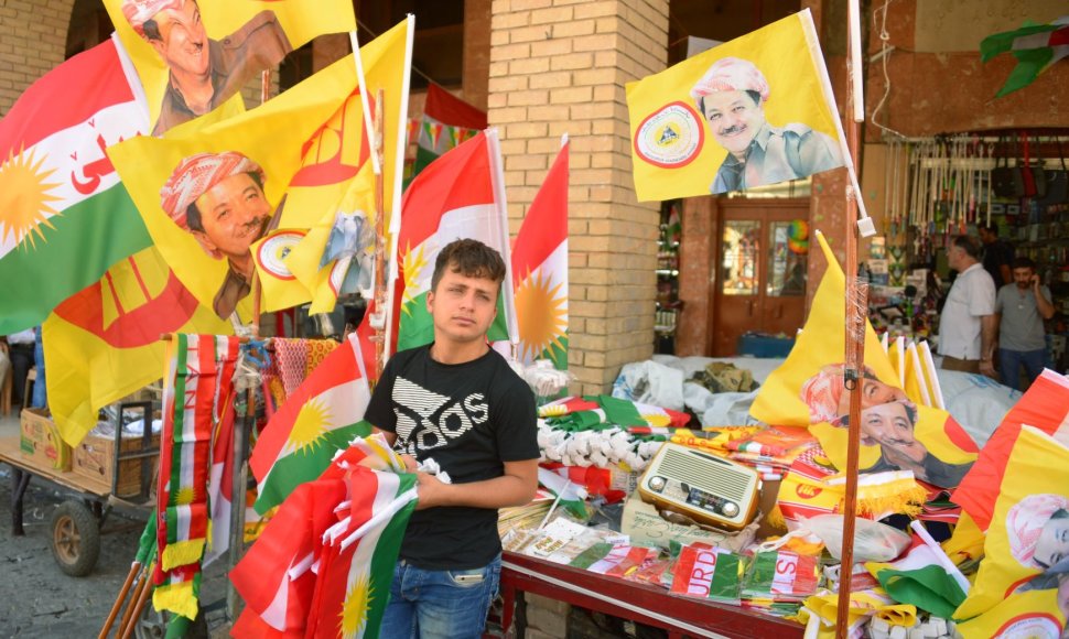 Tautinės atributikos pardavėjas Arbilyje
