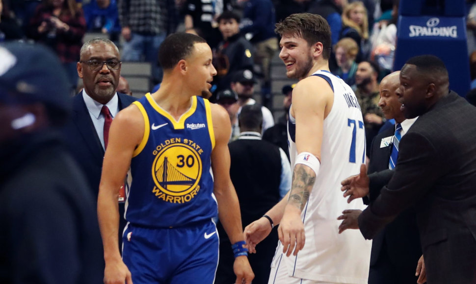 Stephenas Curry ir Luka Dončičius