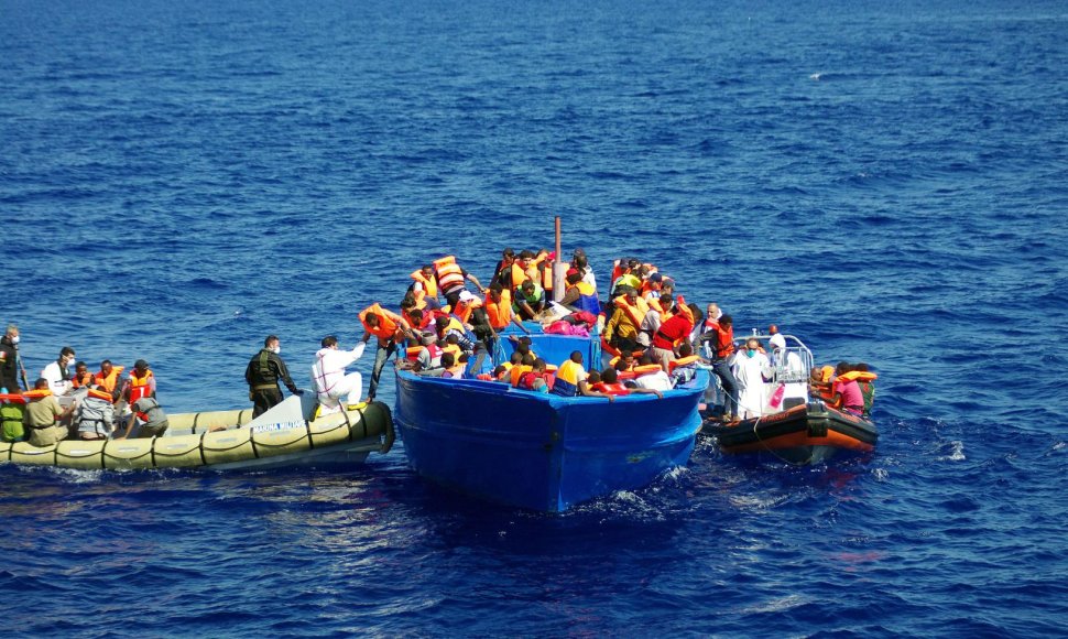Iš Afrikos šalių į Europą bėgantys migrantai dažnai žūva netoli Libijos krantų