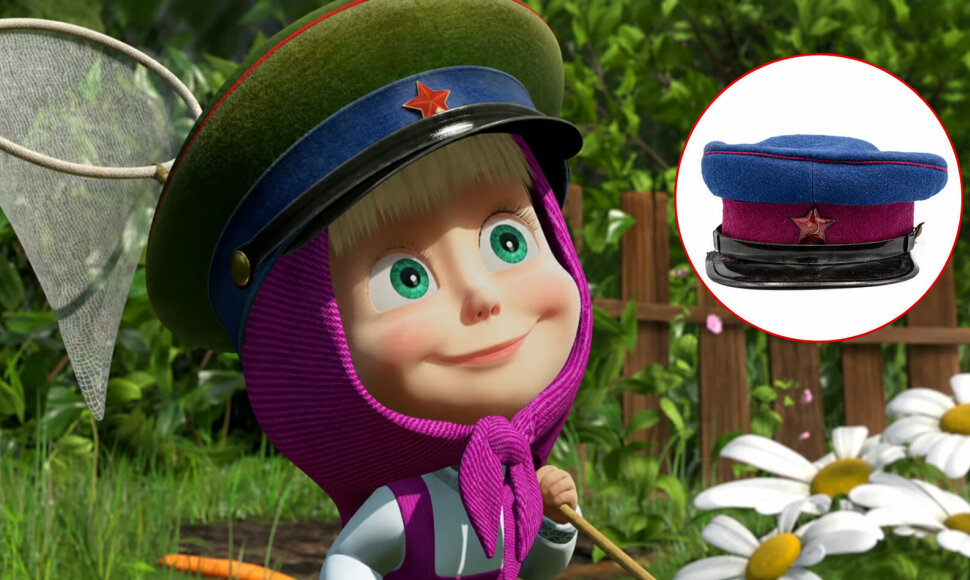 „Maša ir lokys“ animacinio serialo akimirka, kurioje pavaizduota, kaip manoma, NKVD kepurė