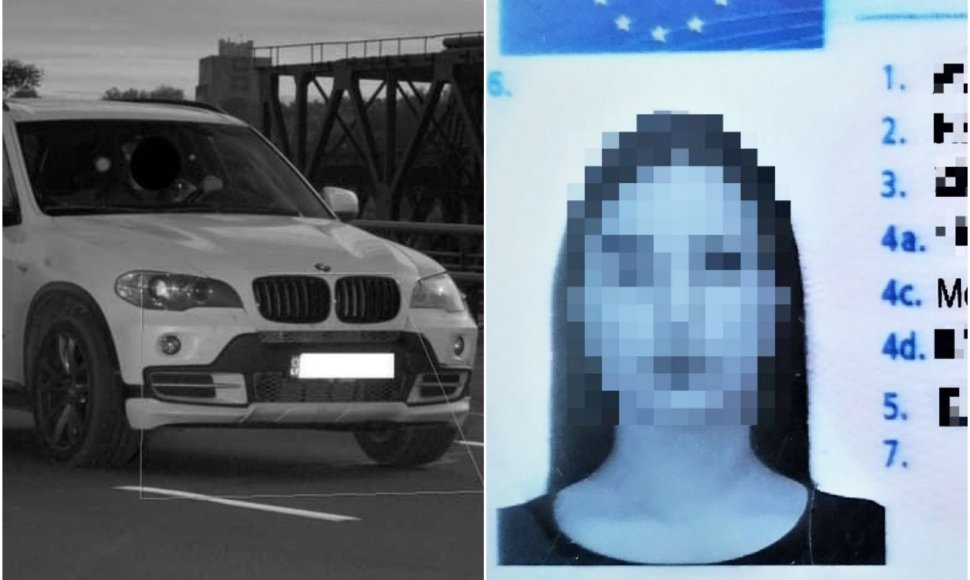 Temos iliustracija: BMW X5 visureigis ir neva Čekijoje išduotas vairuotojos pažymėjimas.