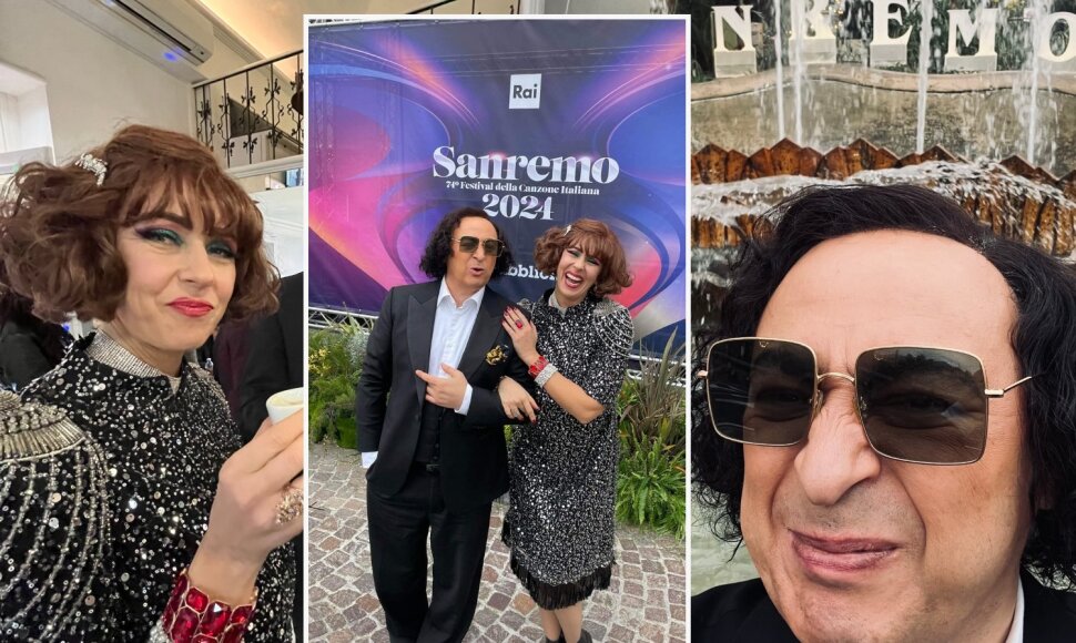 Džilda ir Orestas Vaigauskai Sanremo festivalyje