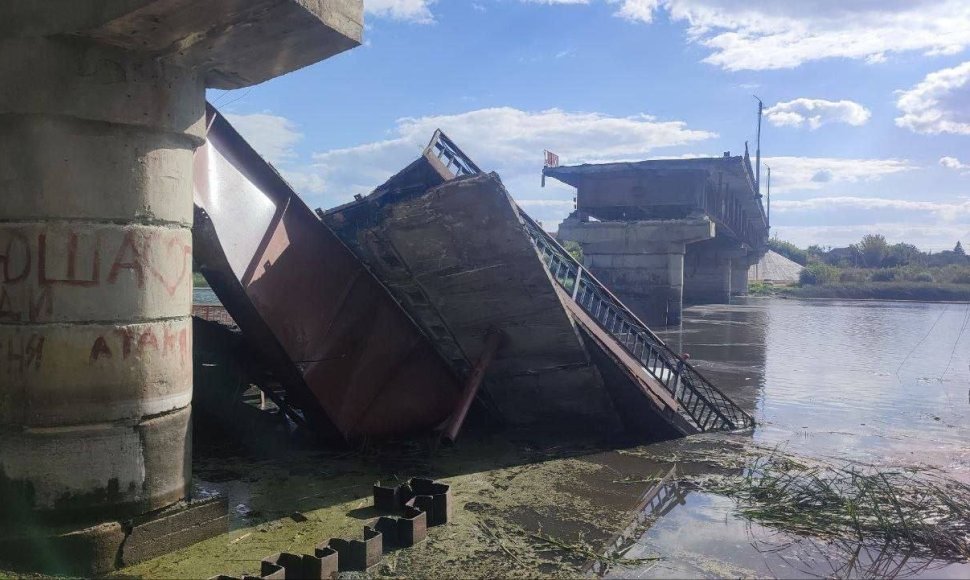 Kursko srityje sugriautas tiltas per Seimo upę