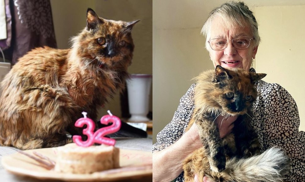Seniausia pasaulyje katė Rosie ir jos šeimininkė Brissett