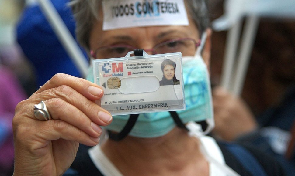 Užsikrėtusios Ebolos virusu slaugės Teresos Romero palaikymo akcija 