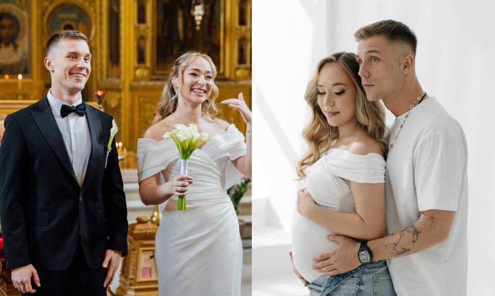 Nikita Vaitkevičius su žmona Anastasija 